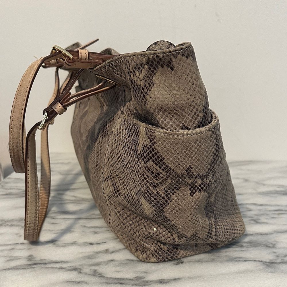 Michael Kors Python snake print gray leather tote… - image 9